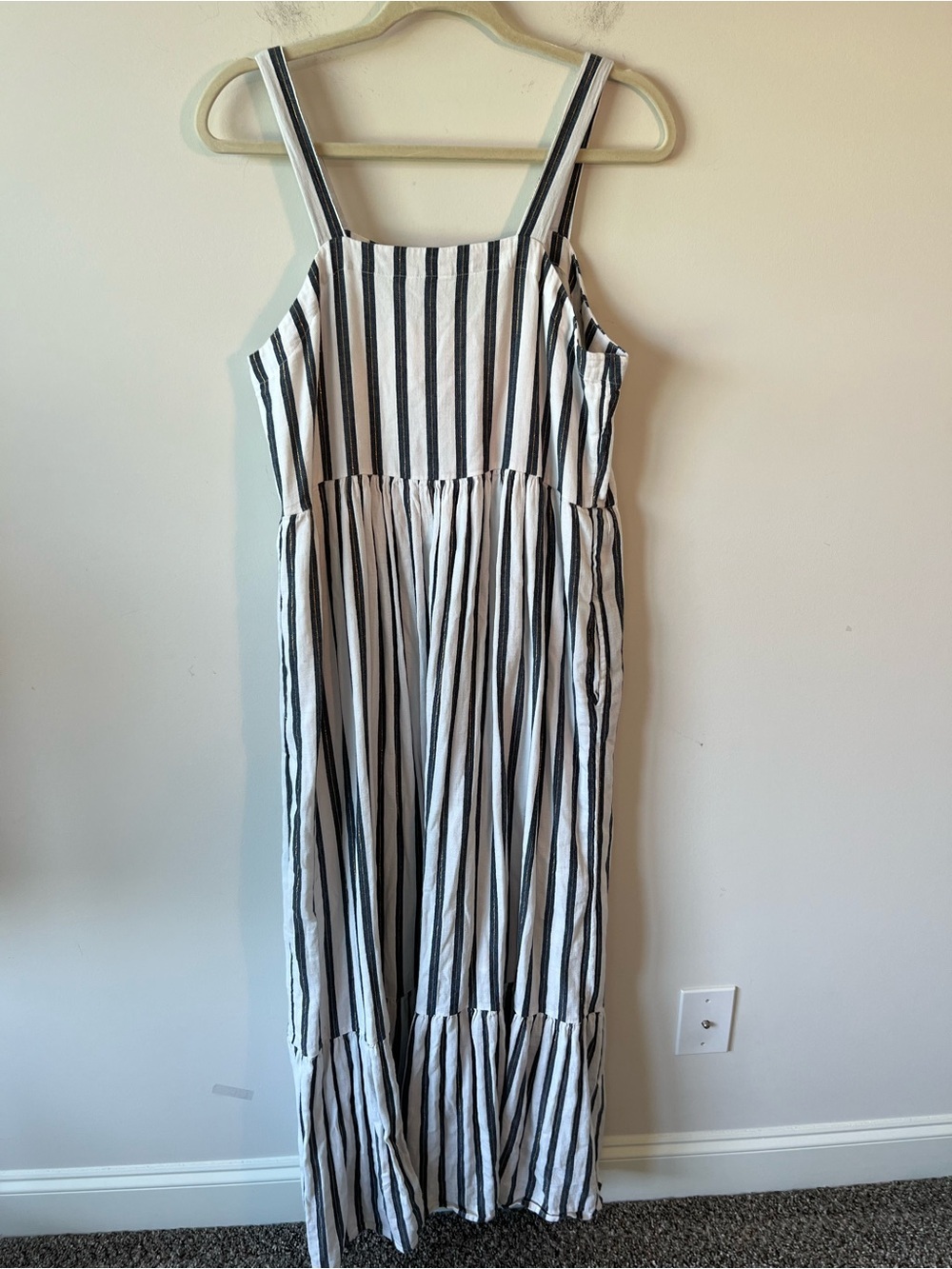 Crown & Ivy Women's Sleeveless Yarn Dyed Maxi Dress 99% Cotton - Picture 6 of 11
